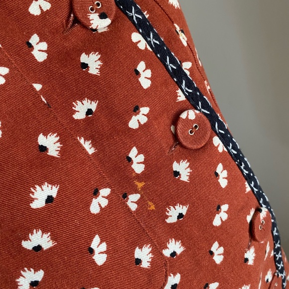 Anthropologie Maeve Cut Out Mini Dress Size 6 Floral Cottagecore Boho - Picture 8 of 16